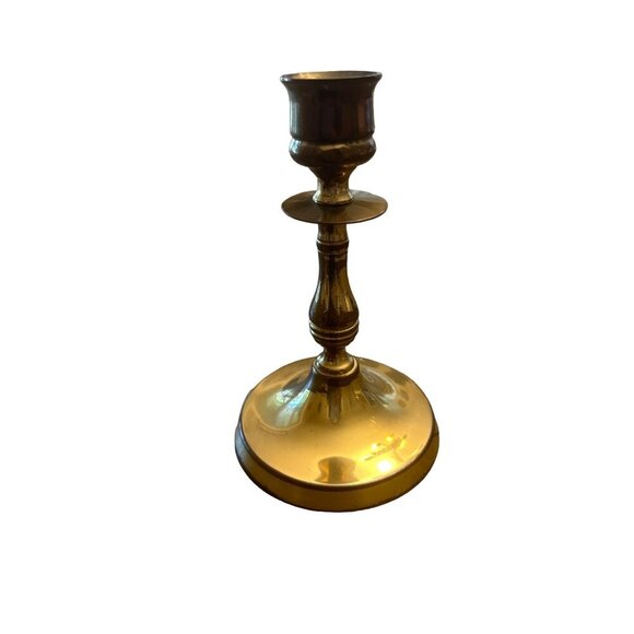 Vintage Brass Candlestick Holder Made In England - Picture 1 of 5